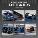 ماکت ماشین عقبکش مدل Ford raptor F150 کمپر مقیاس 1:24