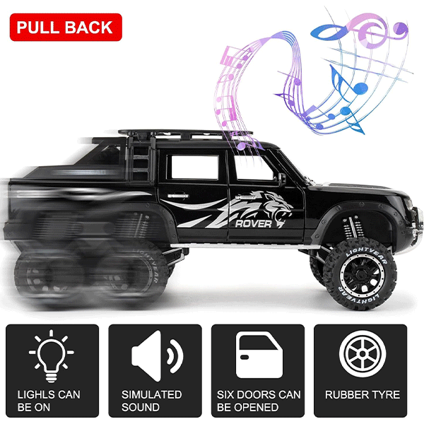ماکت ماشین عقبکش مدل Land Rover Defender Six Wheels مقیاس 1:24