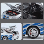 ماکت ماشین عقبکش مدل Nissan Skyline GTR-R34 مقیاس 1:24