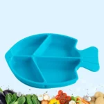 بشقاب غذای کودک سیلیکونی چندبخشی جوجوببک jojobebek طرح ماهی