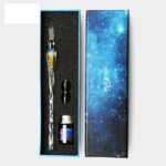 ست قلم شیشه ای هفت‌رنگ نگینی برند glass pen