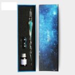 ست قلم شیشه‌ای آسمانی نگینی برند Glass Pen