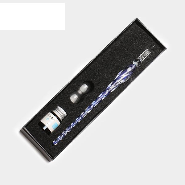 ست قلم شیشه‌ای اکلیلی آبی برند Glass Pen