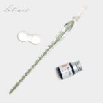 ست قلم شیشه‌ای اکلیلی سبز روشن برند Glass Pen