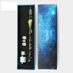 ست قلم شیشه‌ای لیمویی نگینی برند Glass Pen