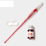 ست قلم شیشه‌ای کریستال قرمز Glass Pen