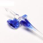 ست قلم شیشه‌ای گل آبی Glass Pen