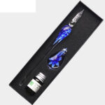 ست قلم شیشه‌ای گل آبی ویژه برند Glass Pen