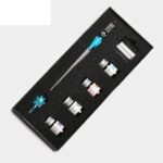 ست قلم شیشه‌ای گل آسمانی ویژه برند Glass Pen
