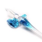 ست قلم شیشه‌ای گل آسمانی ویژه برند Glass Pen