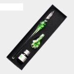 ست قلم شیشه‌ای گل سبز برند Glass Pen