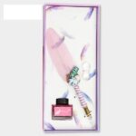 ست قلم پر صورتی ساده با نوک شیشه‌ای Glass Pen