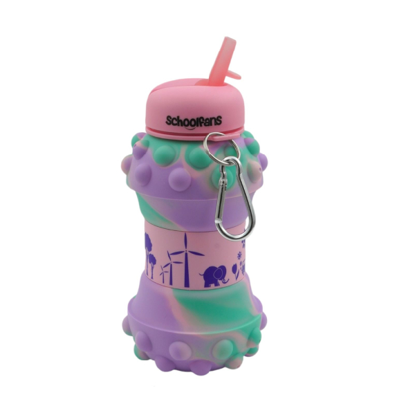 قمقمه سیلیکونی تاشو اسکول فنس مدل Pop It