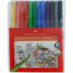 ماژیک رنگ آمیزی فابر کاستل مدل Tip Colour بسته 12 عددی چند رنگ