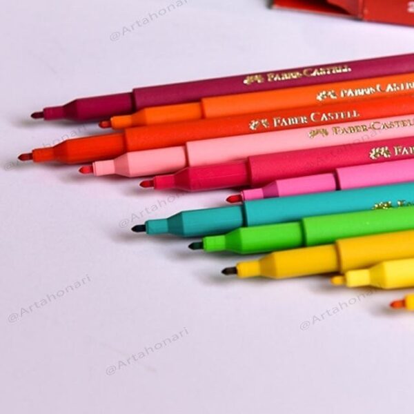 ماژیک رنگ آمیزی فابر کاستل مدل Tip Colour بسته 12 عددی چند رنگ