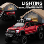 ماکت ماشین عقبکش مدل Ford raptor F150 کمپر مقیاس 1:24