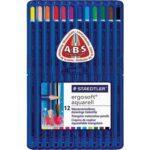 مداد آبرنگی 12 رنگ استدلر Ergosoft Aquarell  مدل STAEDTLER