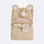 پتو دورپیچ کلاهدار ایسیز طرح موش قهوه ای