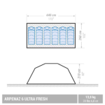 چادر مسافرتی 6 نفره کچوا مدل Arpenaz 6 Ultrafresh