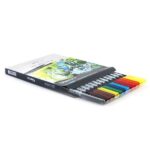ماژیک براش دو سر لیرا 12 رنگ مدل PolyColor