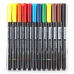 ماژیک براش دو سر لیرا 12 رنگ مدل PolyColor