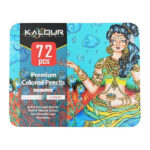 مداد رنگی کالر 72 رنگ جعبه فلزی مدل Kalour