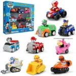 اسباب بازی مدل سگهای نگهبان paw patrol با ماشین عقب کش کد M99C بسته 9 عددی