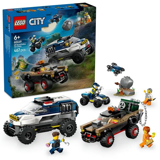 لگو سری سیتی مدل Off-Road Police Car Chase کد 60449 لگو سری سیتی مدل Off-Road Police Car Chase کد 60449