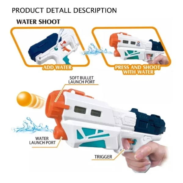 ست تفنگ بازی دو کاره مدل MAGIC GUN