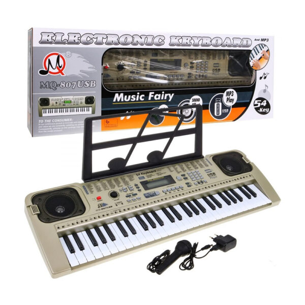 ارگ موزیکال مدل MQ-807 USB با ۵۴ کلید و میکروفون 