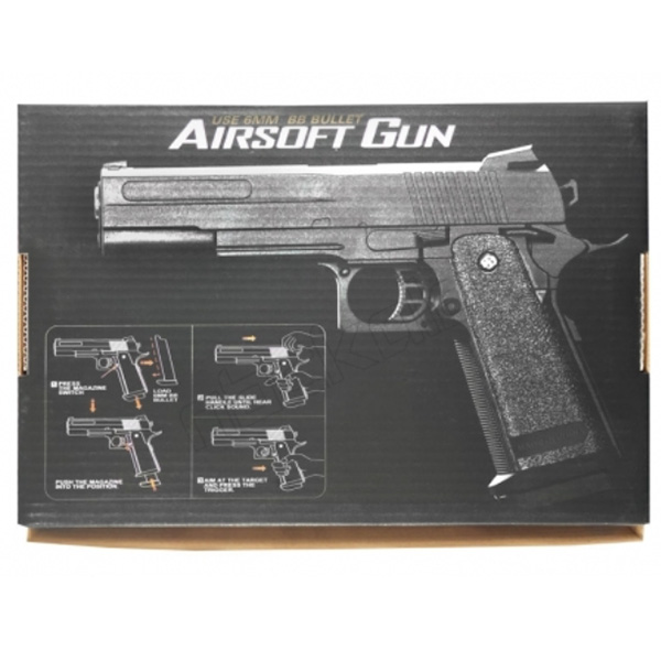 تفنگ کلت فلزی ایر سافت گان ساچمه ای مدل AIRSOFT GUN V306