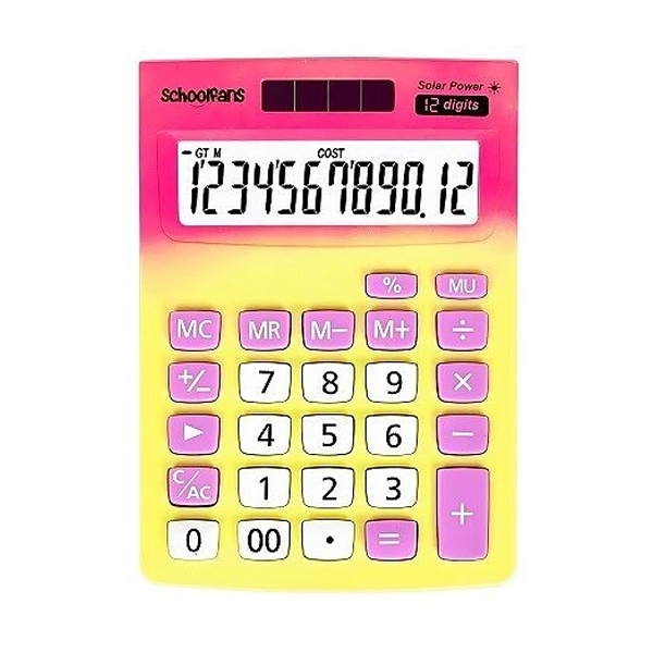ماشین حساب رومیزی 12 رقم اسکول فنز کد 92901 ماشین حساب رومیزی 12 رقم اسکول فنز کد 92901
