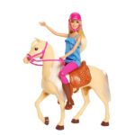 عروسک باربی مدل Doll and Horse Playset کد FXH13