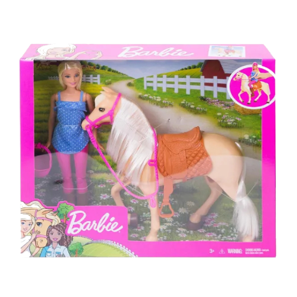 عروسک باربی مدل Doll and Horse Playset کد FXH13 عروسک باربی مدل Doll and Horse Playset کد FXH13