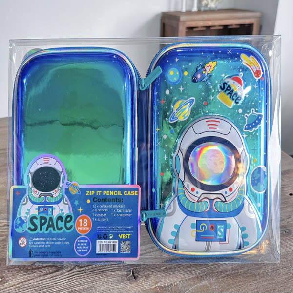 جامدادی تک زیپ هارد باکس وست فضانورد کد U2109A-1