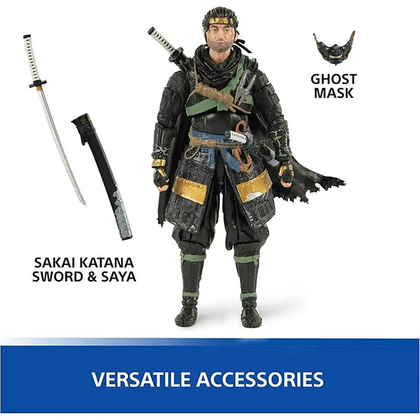 اکشن فیگور گوست تسوشیما Ghost of Tsushima سری PES 5 برند Spin master