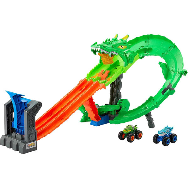 کیت بازی هیولایی هات ویلز مدل Dinos Dragon Destruction