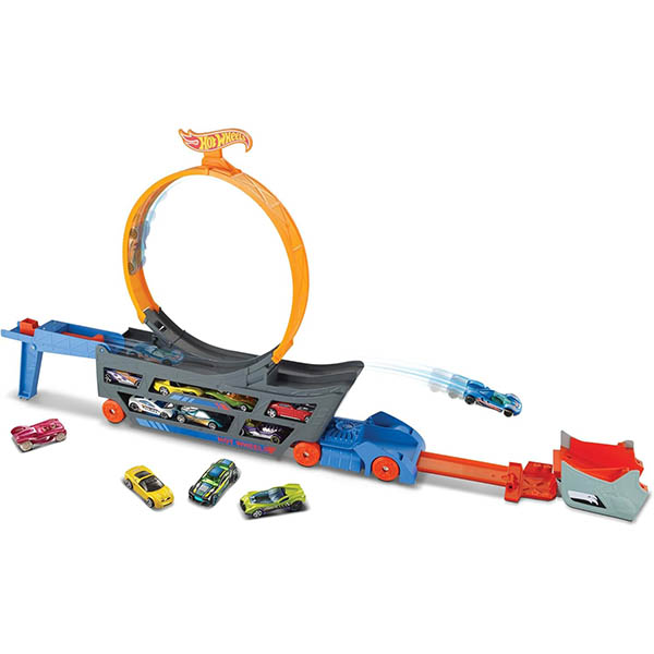 کیت بازی هیولایی هات ویلز مدل Stunt N Go Transporter and Trackset کیت بازی هیولایی هات ویلز مدل Stunt N Go Transporter and Trackset