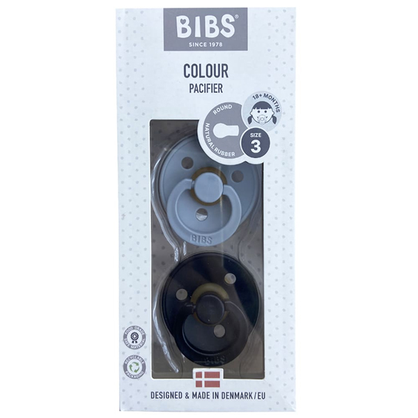 پستانک بیبس  BIBS رنگ مشکی طوسی دو عددی سایز +18 ماه