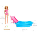 عروسک باربی مدل Doll and Pool Playset کد HRJ74