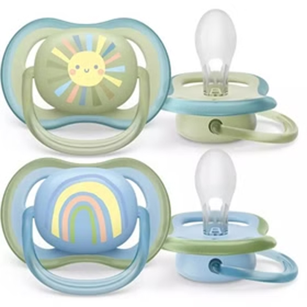 پستانک الترا ایر 0-6 ماه اونت (Philips Avent Ultra Air) مدل خورشید رنگین کمان