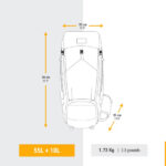 کوله پشتی کوهنوردی 55+10 لیتری زنانه سیموند مدل MT500 Air