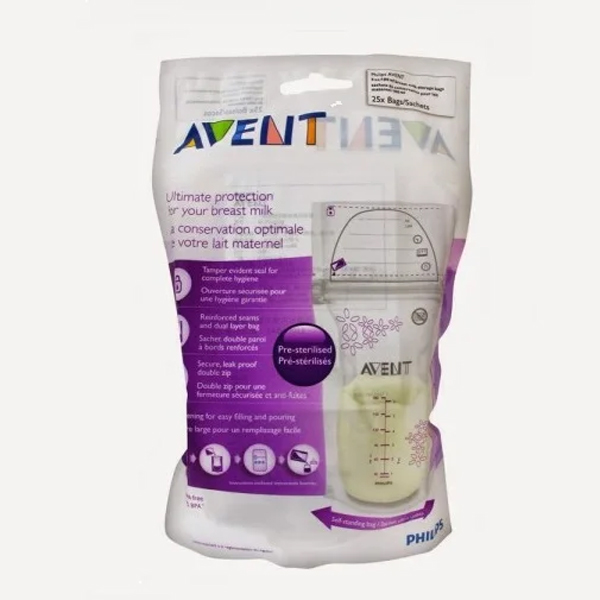 کیسه ‌ذخیره شیر مادر ۲۵ عددی فیلیپس اونت PHILIPS AVENT