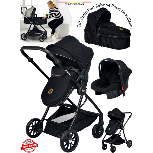 کالسکه کودک بیبی هوم Baby Home مدل 1010 Qool رنگ مشکی کالسکه کودک بیبی هوم Baby Home مدل 1010 Qool رنگ مشکی