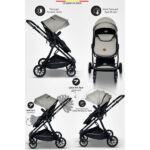 کالسکه کودک بیبی هوم Baby Home مدل 1010 Qool رنگ قهوه ای
