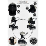 کالسکه کودک بیبی هوم Baby Home مدل 1010 Qool رنگ طوسی