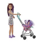عروسک باربی اسکیپر مدل Skipper Babysitters Inc Doll Stroller Set