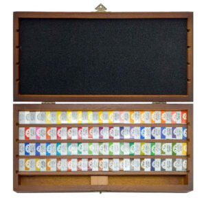 آبرنگ جعبه چوبی افرا مدل Luxury Watercolour set بسته 64 عددی