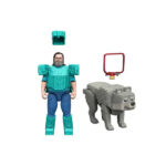 پک 2 تایی اکشن فیگورهای Minecraft مدل Man’s Best Wolf