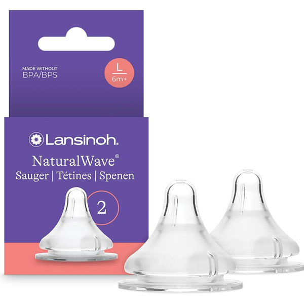 سر شیشه شیشه شیر لانسینو LANSINOH مدل NaturalWave +6